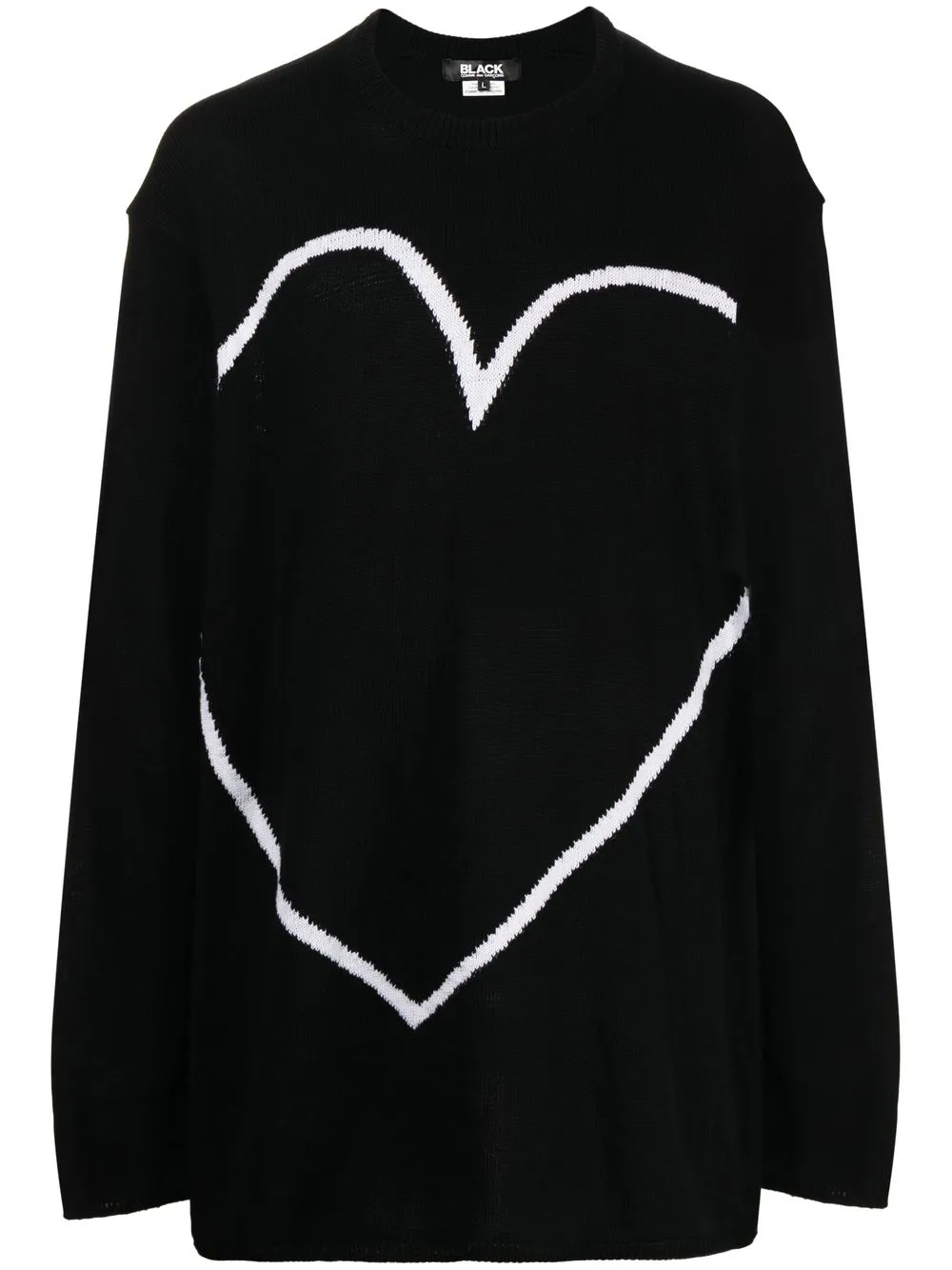 

Black Comme Des Garçons intarsia-knit crew-neck jumper