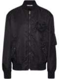 Valentino Garavani sequin-embellished zip-up bomber jacket - Black