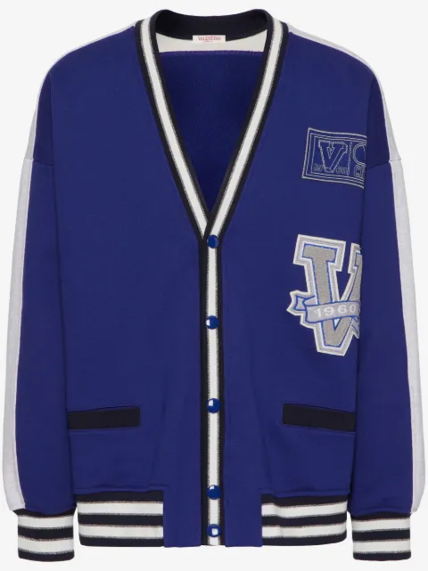 Valentino Garavani V Crew patches V-neck cardigan
