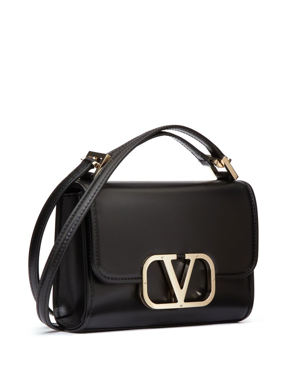 Valentino Garavani Small Vlogo Type Shoulder Bag In Black | ModeSens