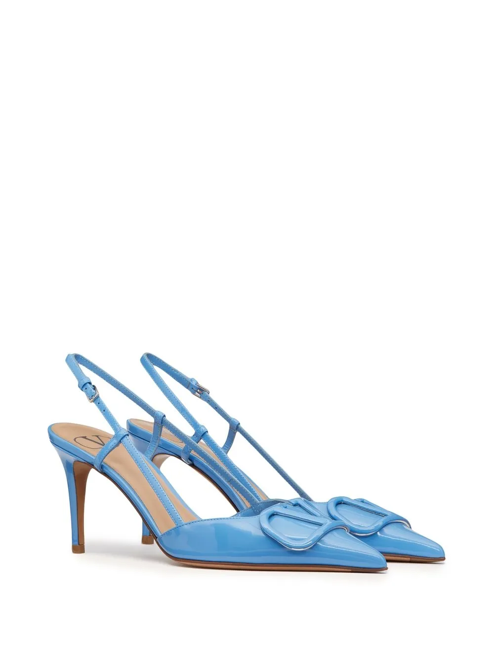 Shop Valentino Logo-detail Pumps In Blue