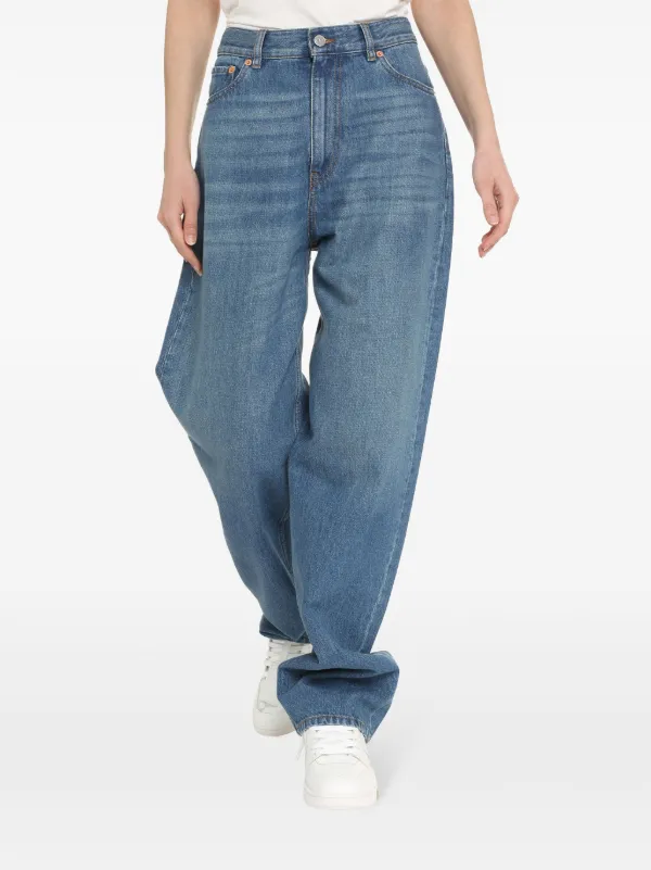 Valentino Garavani high-rise wide-leg Jeans | Blue | FARFETCH