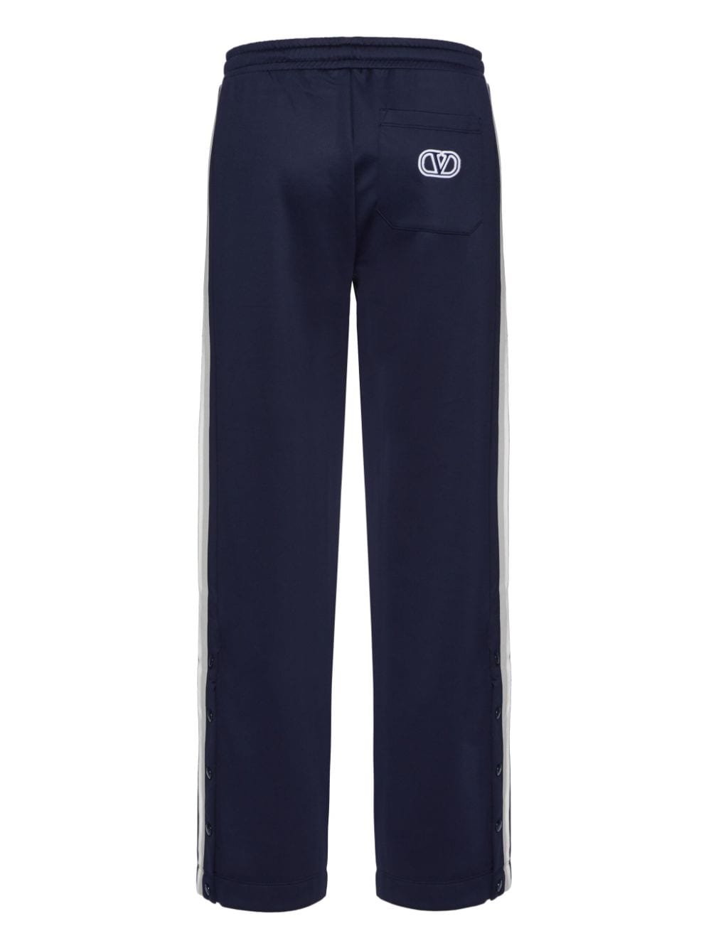 Shop Valentino Vlogo Signature-patch Track Pants In Blue