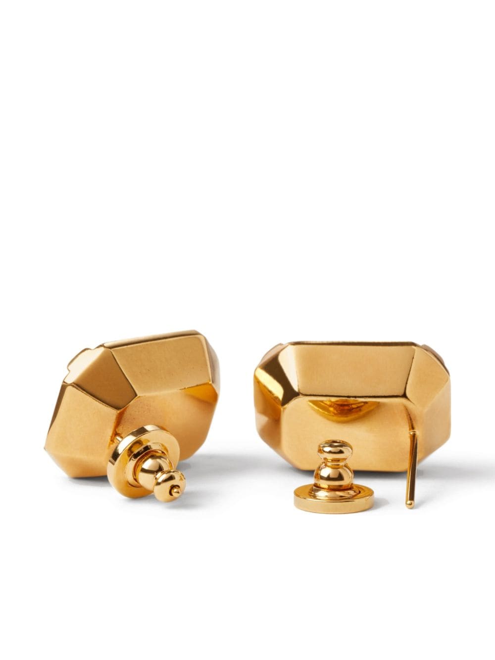 Shop Valentino Vlogo Signature Crystal Earrings In Gold