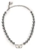 Valentino Garavani VLogo Signature pearl choker - Silver