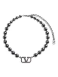 Valentino Garavani VLogo Signature pearl choker - Silver