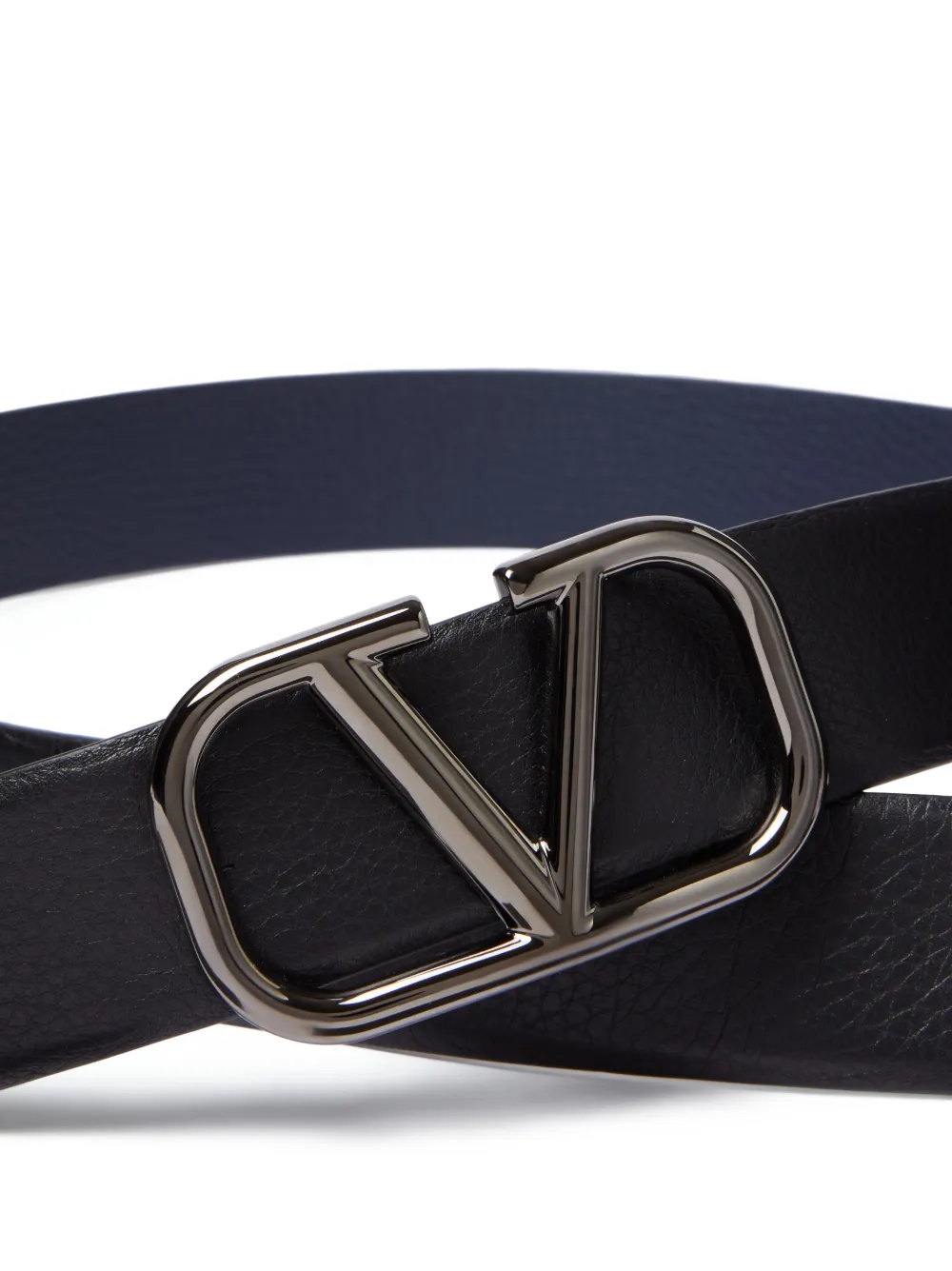 Shop Valentino Vlogo Signature 40mm Reversible Belt In Black