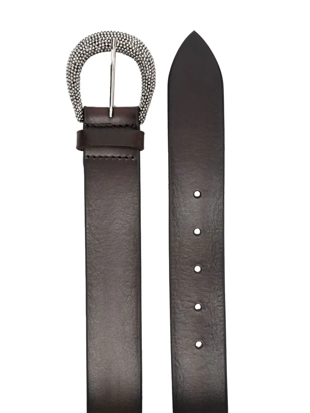 Orciani Leren riem - Bruin