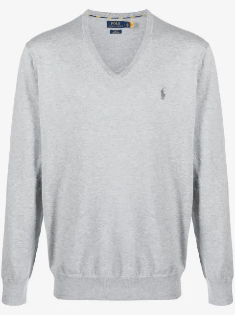 Polo Ralph Lauren embroidered-pony knit jumper