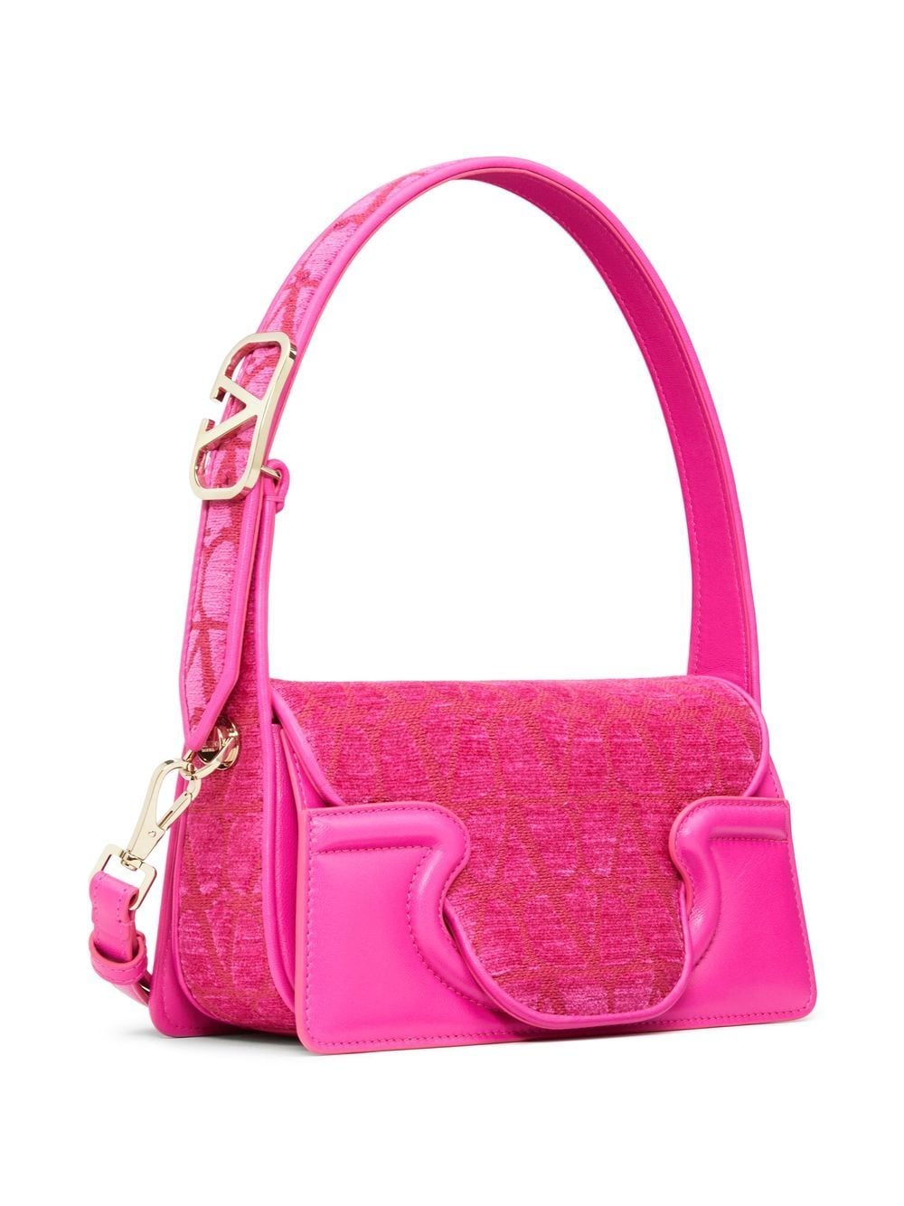 Shop Valentino La Petit Deuxième Toile Iconographe Shoulder Bag In Pink