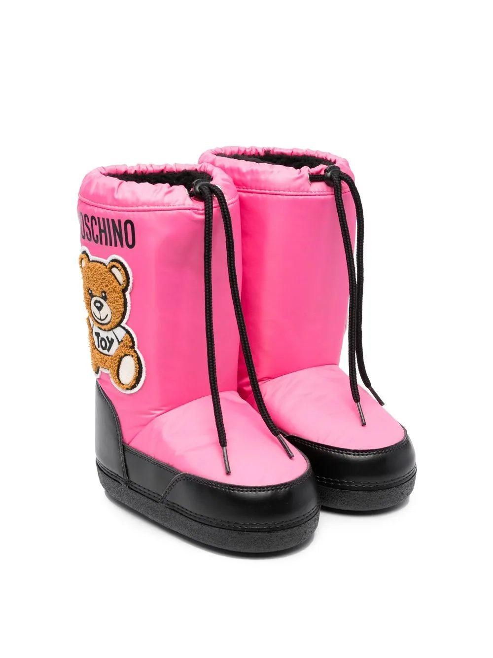 

Moschino Kids Teddy Bear-patch snow boots - Pink