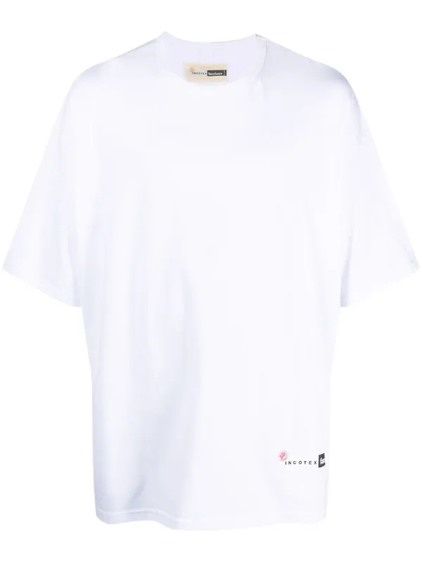 Incotex Logo-print Short-sleeve T-shirt in White