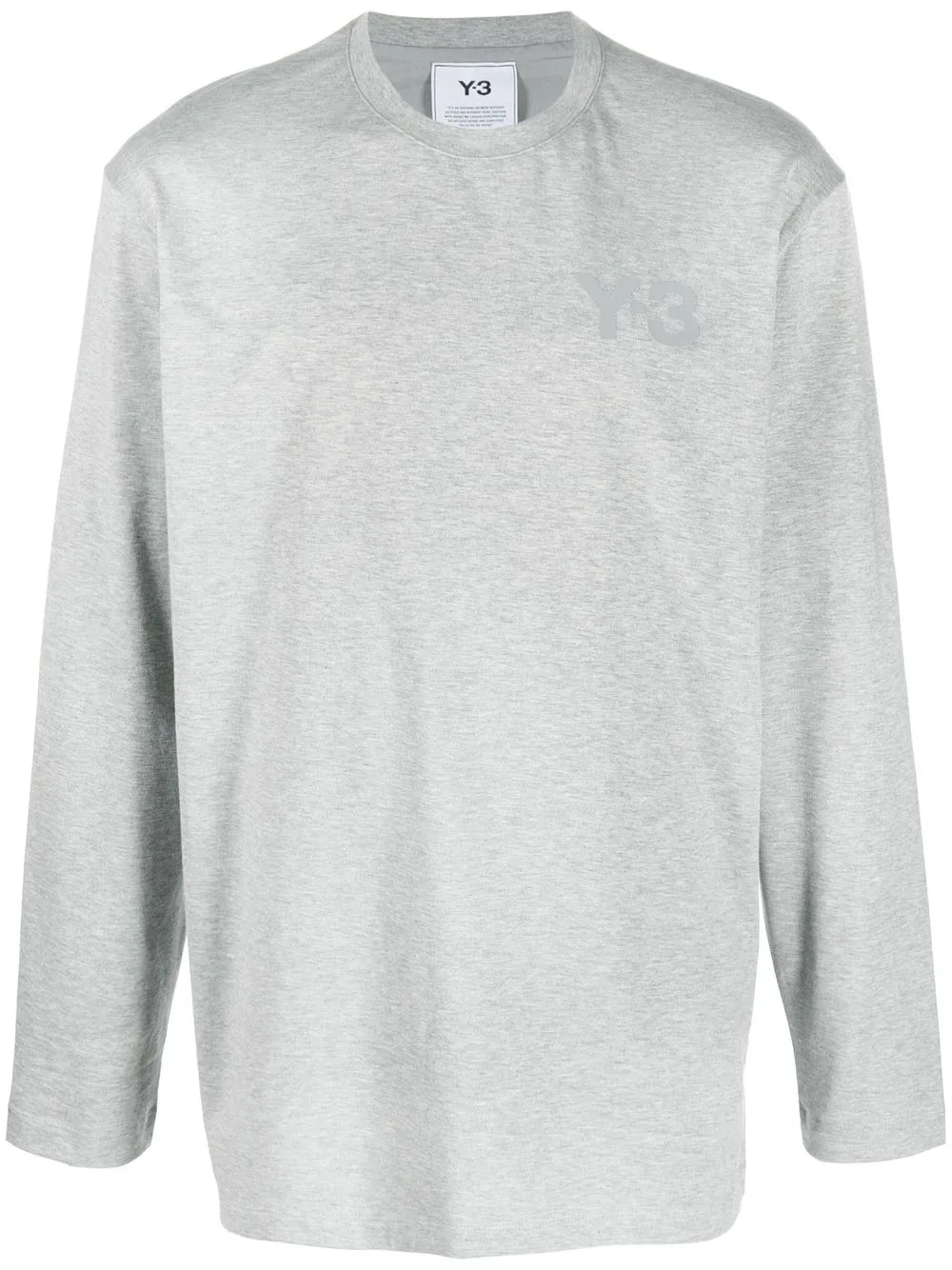 

Y-3 logo-print cotton sweatshirt - Grey