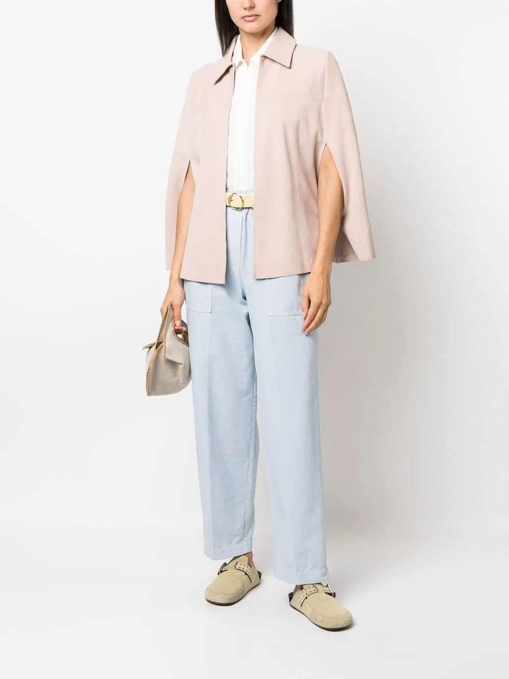 Forte Forte Leren cape - Roze