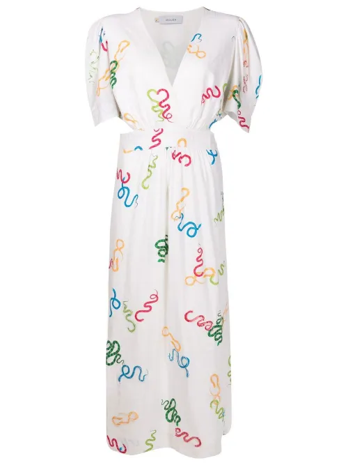 Robe Lina à motif serpent - Isolda - Modalova