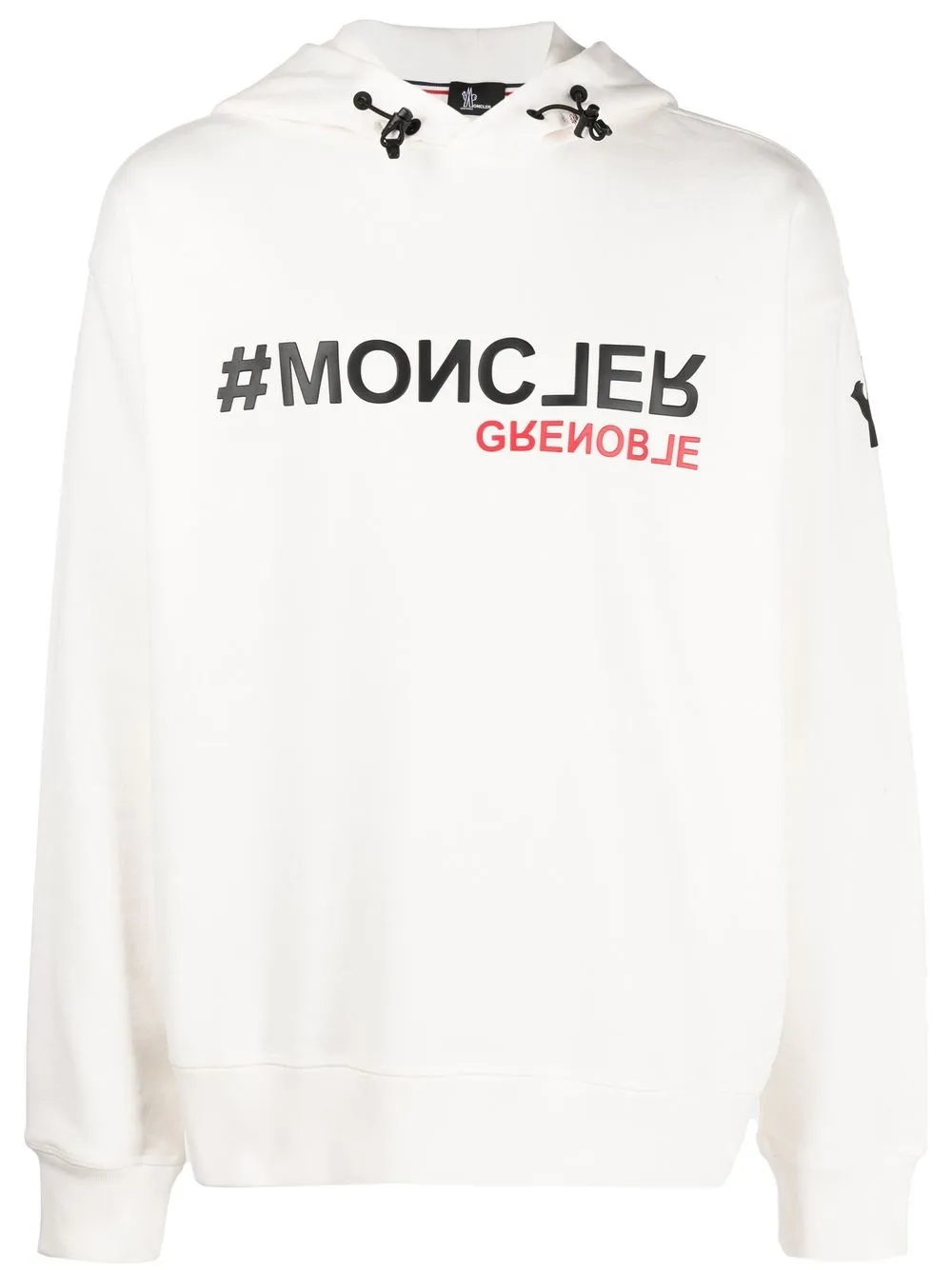 

Moncler Grenoble logo-print cotton hoodie - White