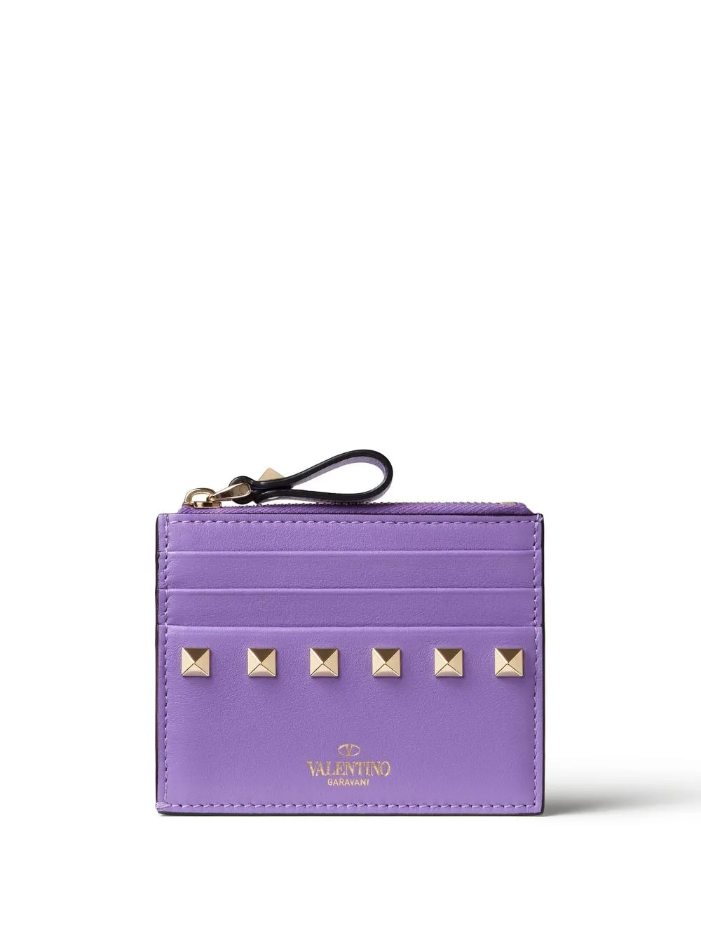 

Valentino Garavani Rockstud zip cardholder - Purple