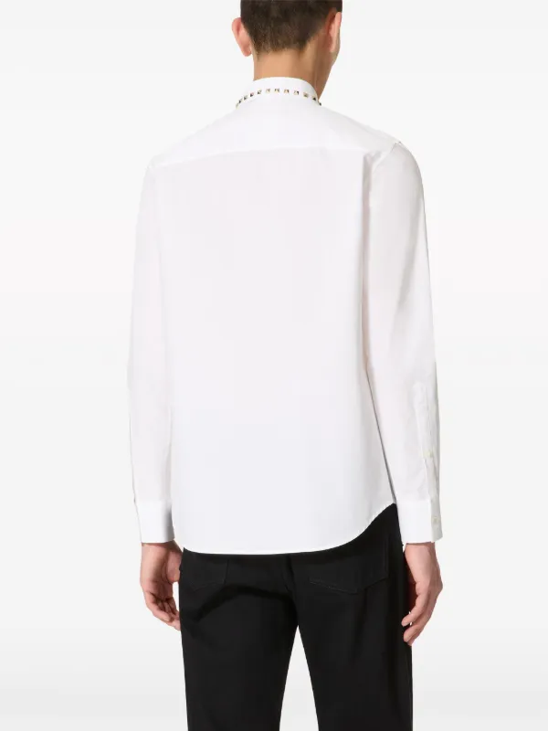 Valentino Garavani Untitled Stud Cotton Shirt | White | FARFETCH