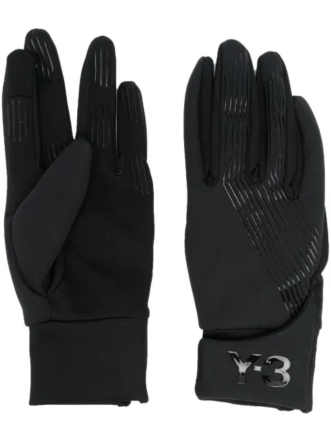 Y-3 gants à logo imprimé