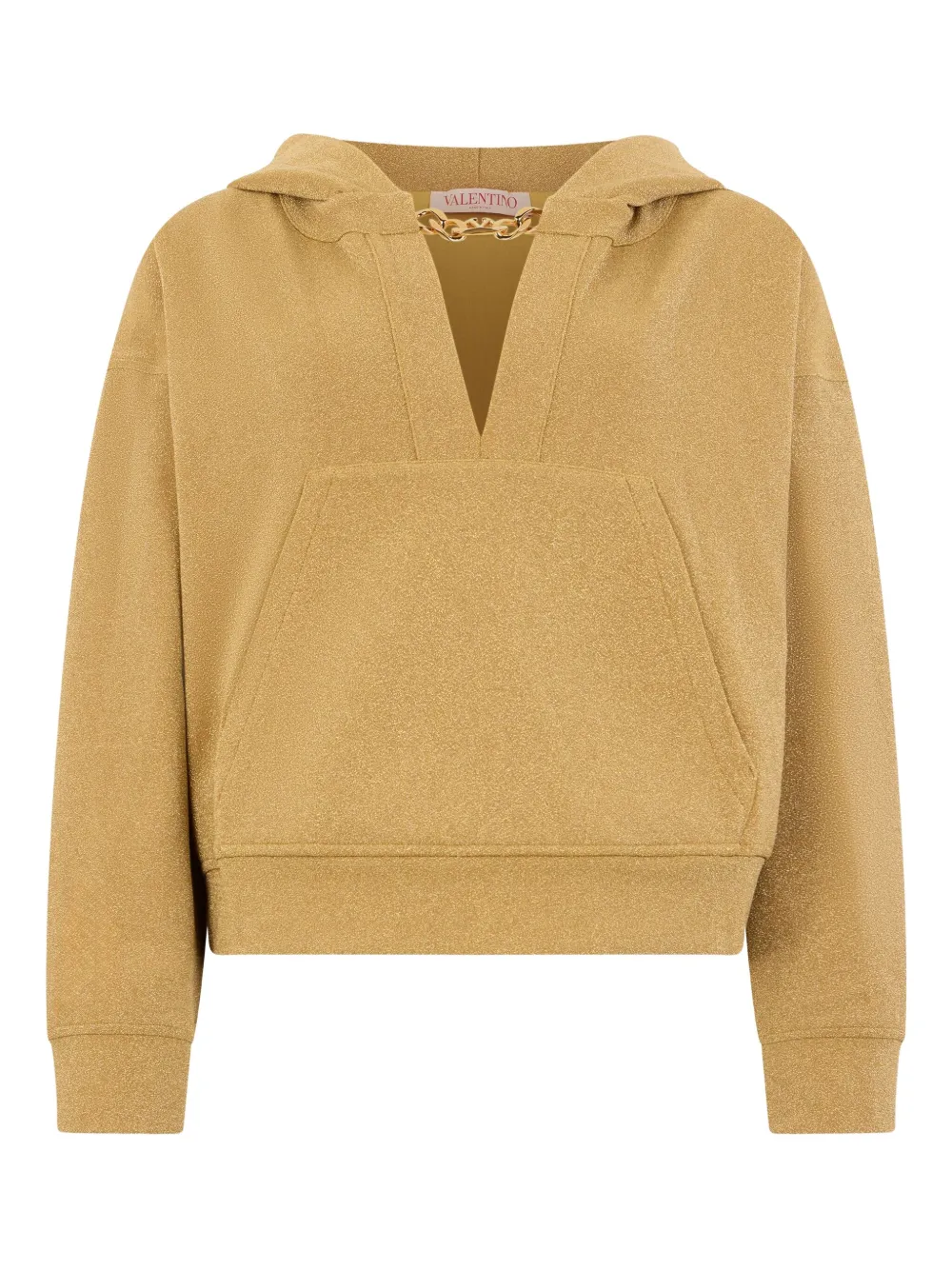 Valentino Garavani ヴァレンティノ Vロゴ チェーン メタリックパーカー - ゴールドトーン Valentino Garavani ヴァレンティノ Vロゴ チェーン メタリックパーカー - ゴールドトーン