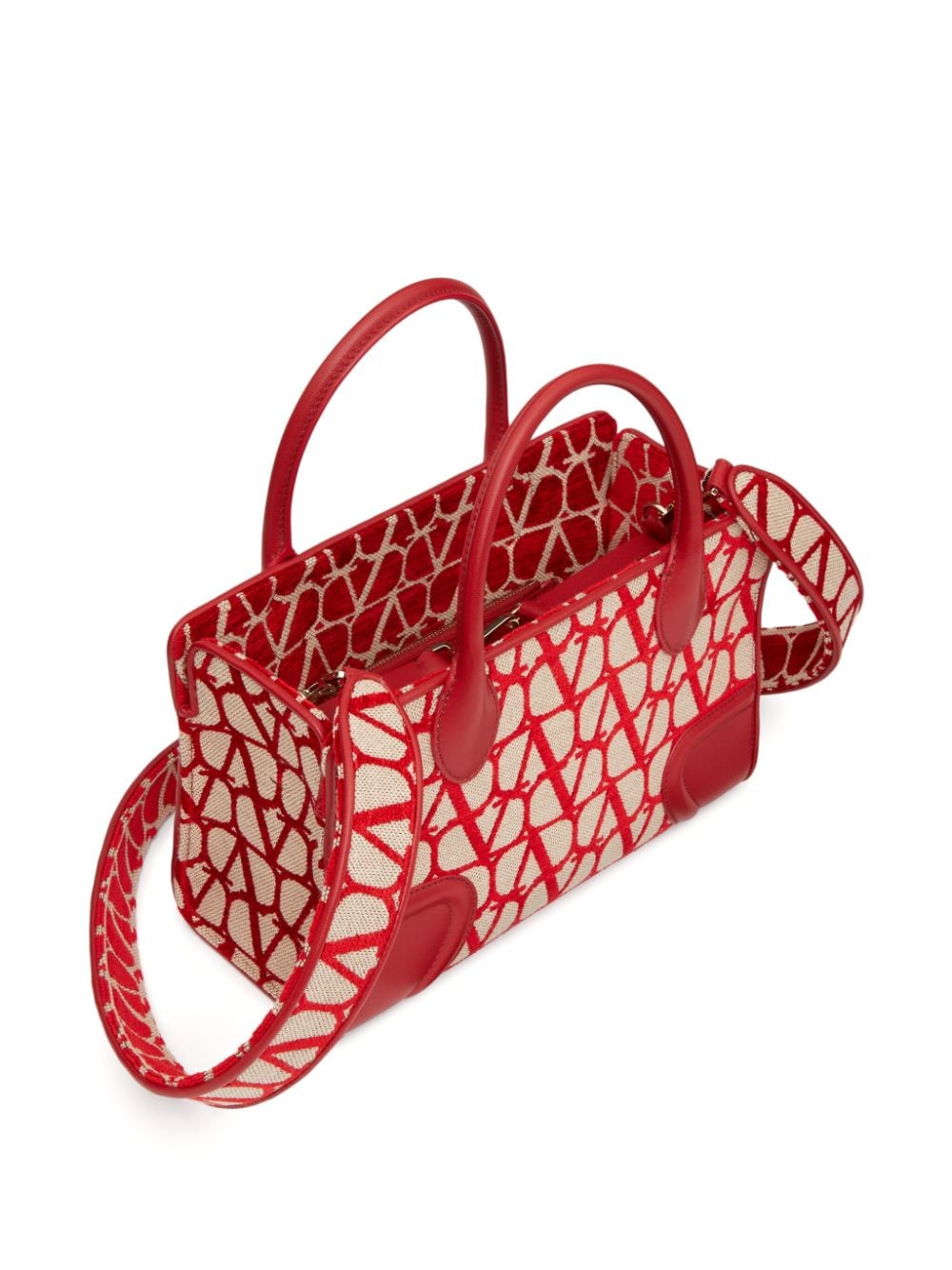 Shop Valentino Small La Quatrième Tote Bag In Red
