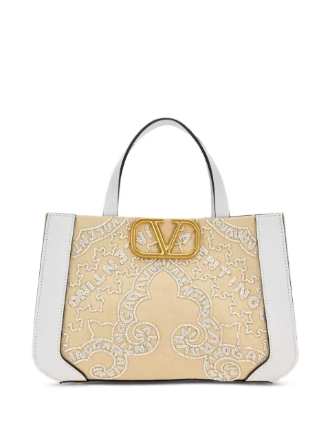 Valentino Garavani small VLogo Signature beaded tote bag