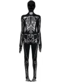 Natasha Zinko Skeleton halloween jumpsuit - Black