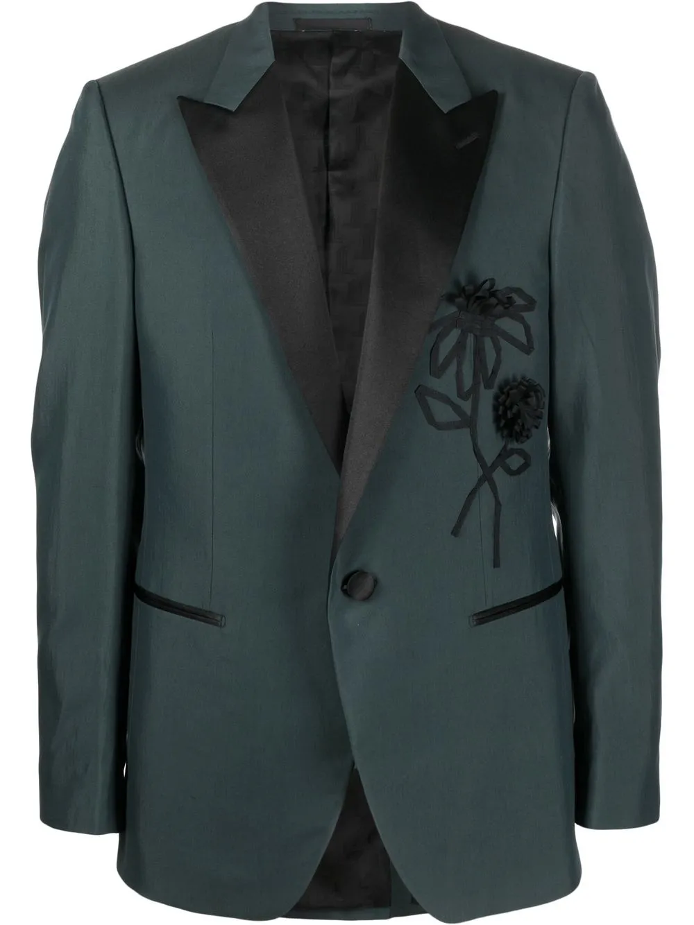 

Lanvin floral-embroidered single-breasted blazer - Green