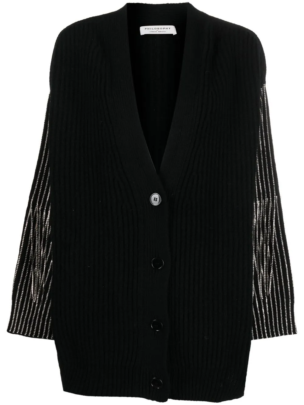 

Philosophy Di Lorenzo Serafini crystal-embellished V-neck cardigan - Black