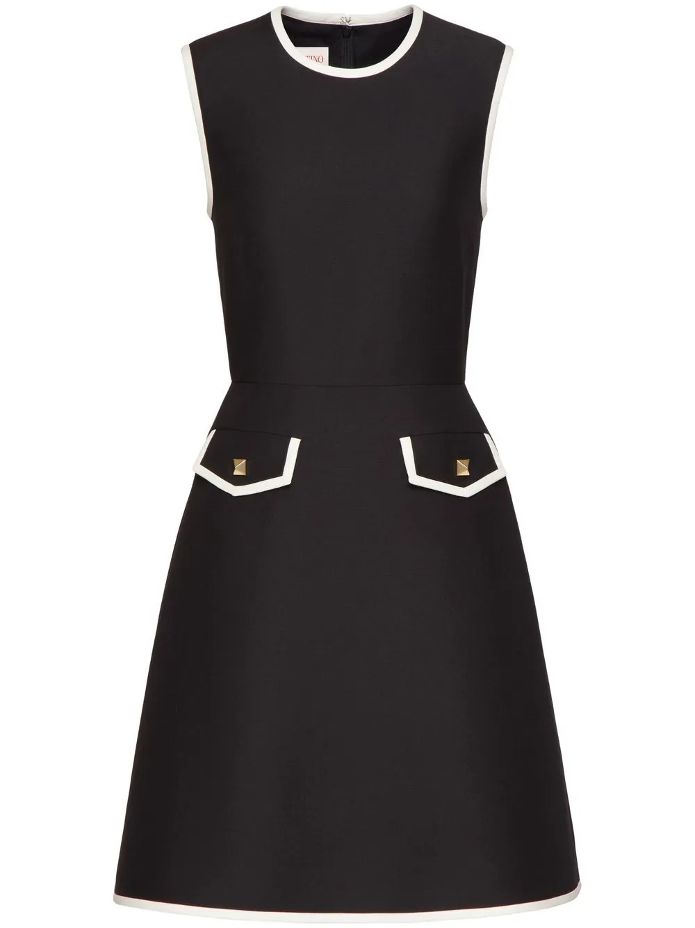 Valentino Roman Stud Sleeveless Dress In Black
