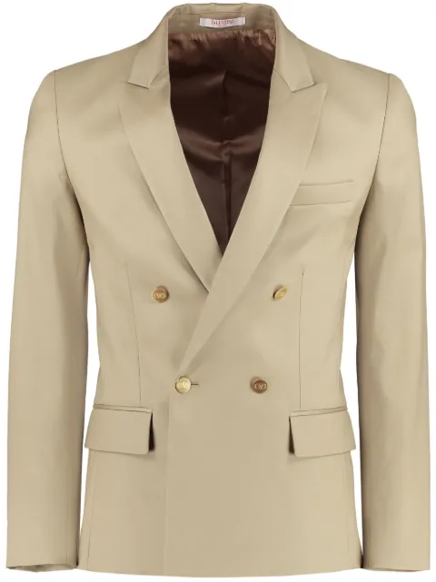 Valentino Garavani blazer con solapas de pico y doble botonadura