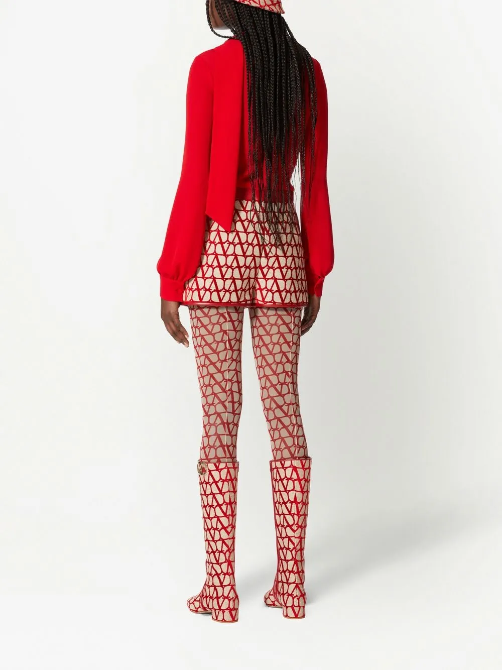 Valentino Toile Iconographe Light Playsuit In Red