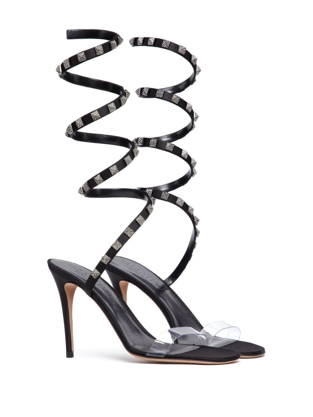 Valentino Garavani Rockstud leren sandalen - Zwart