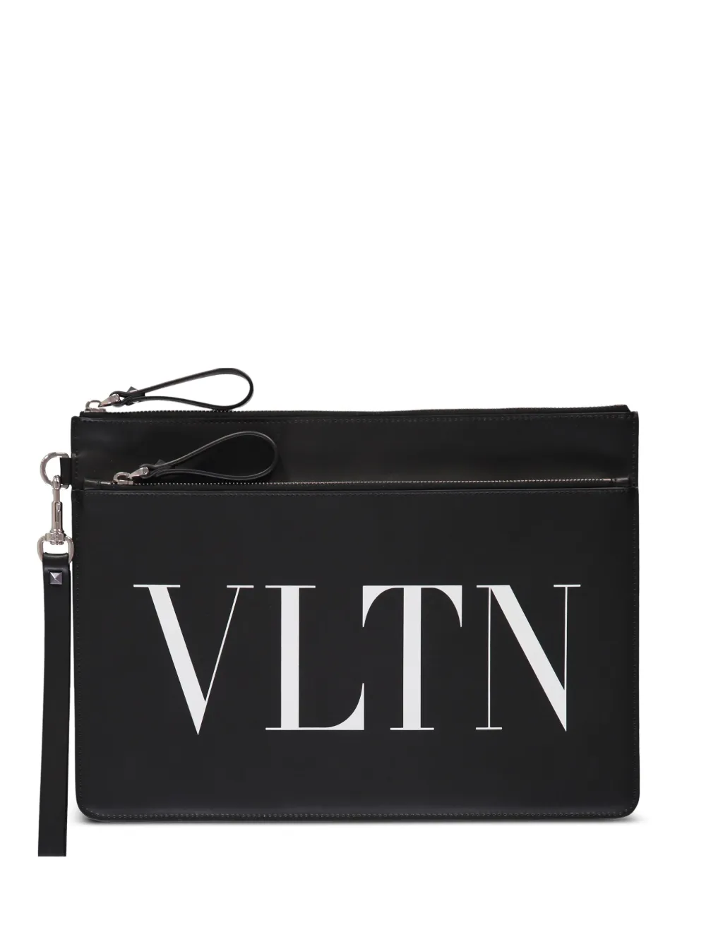 Valentino Garavani شنطة كلاتش بطبعة شعار الماركة | أسود | Image 1