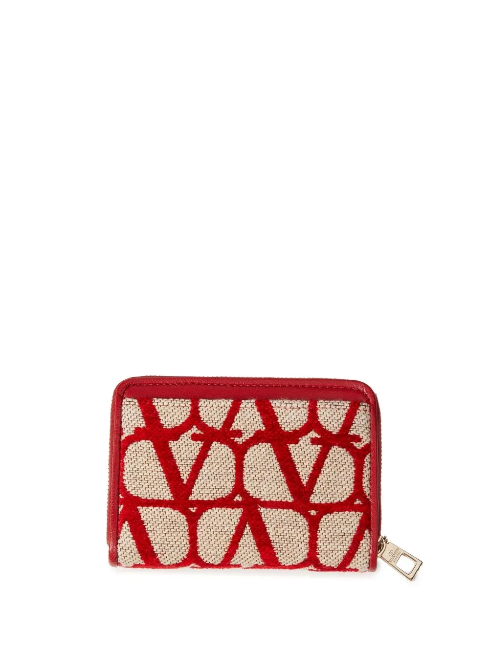  Valentino Garavani Toile Iconographe Portemonnaie   Rot 