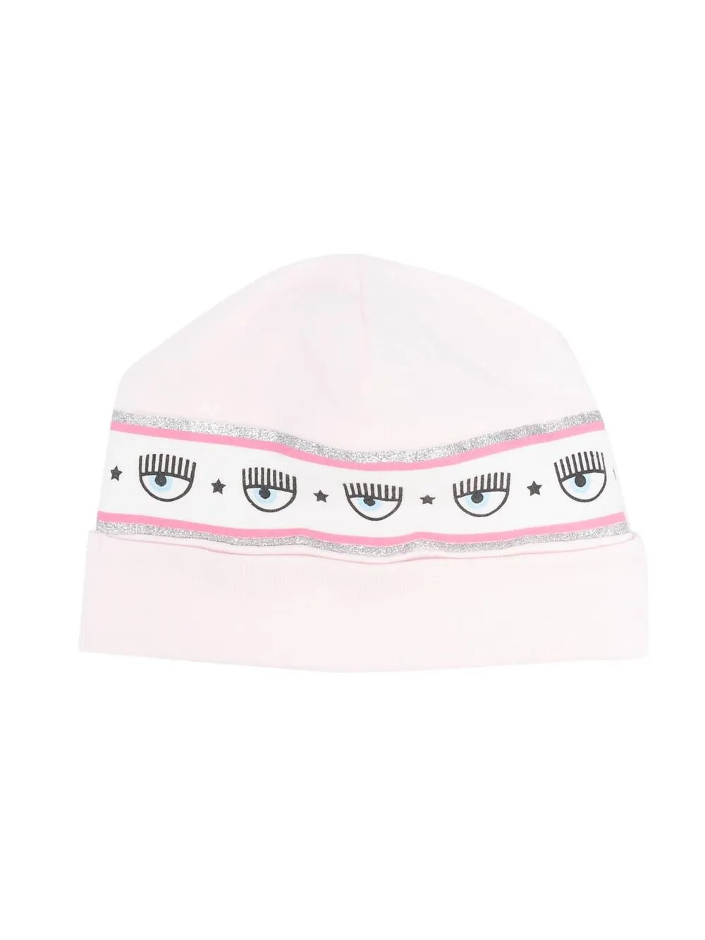 

Chiara Ferragni Kids logo-print trim beanie - Pink