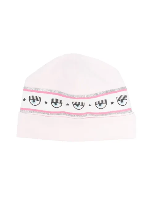 Chiara Ferragni Kids - logo-print trim beanie