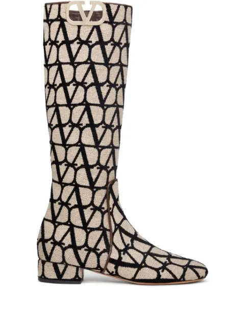 Valentino Garavani Toile Iconographe VLogo Type boots