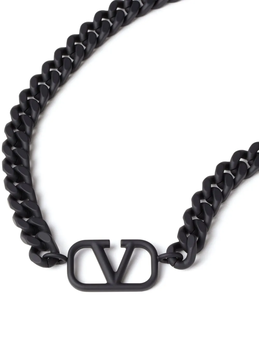 

Valentino Garavani VLogo Signature rubber-effect chain necklace - Black