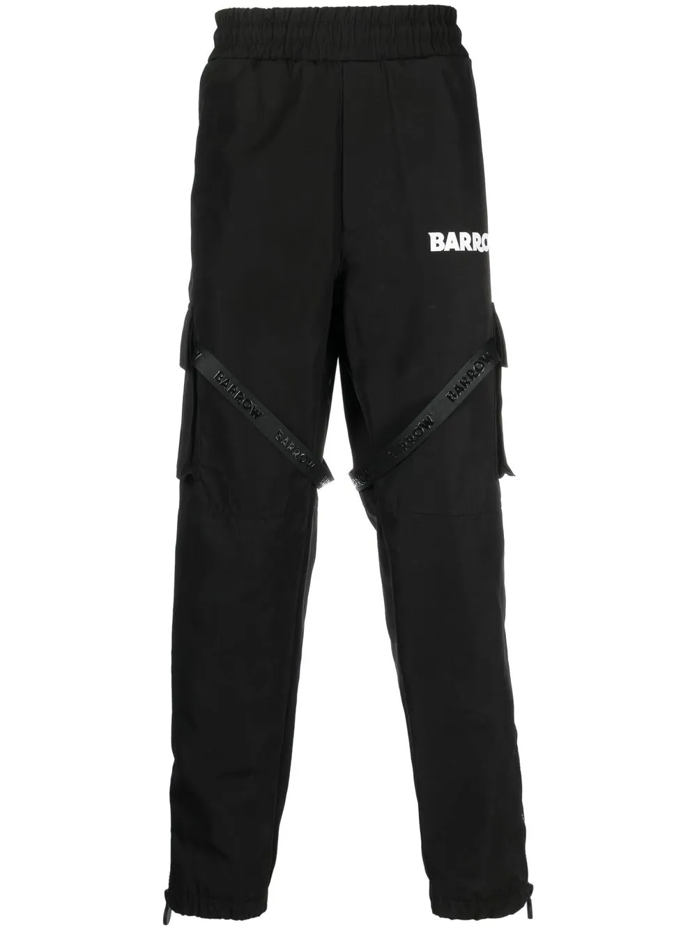 

BARROW tape-detail logo-print trackpant - Negro