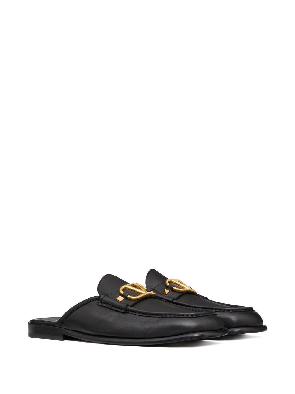 Valentino Garavani VLOGO kenmerkende slippers - Zwart