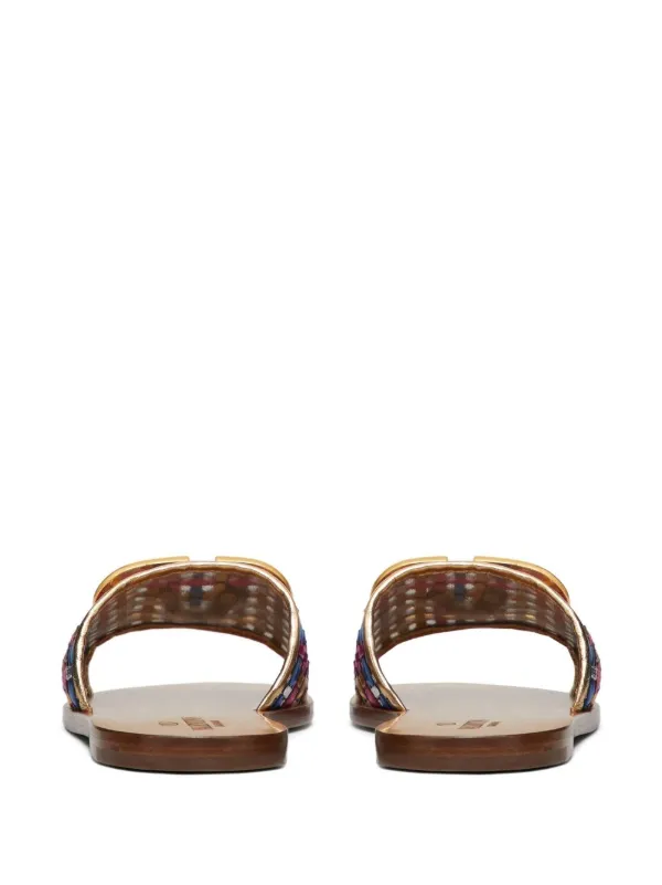 【関税＆送料込み】Valentino Garavani Vlogo Slide Sandals Valentino Garavani VLogo Cut-Out Calfskin Slide Sandals