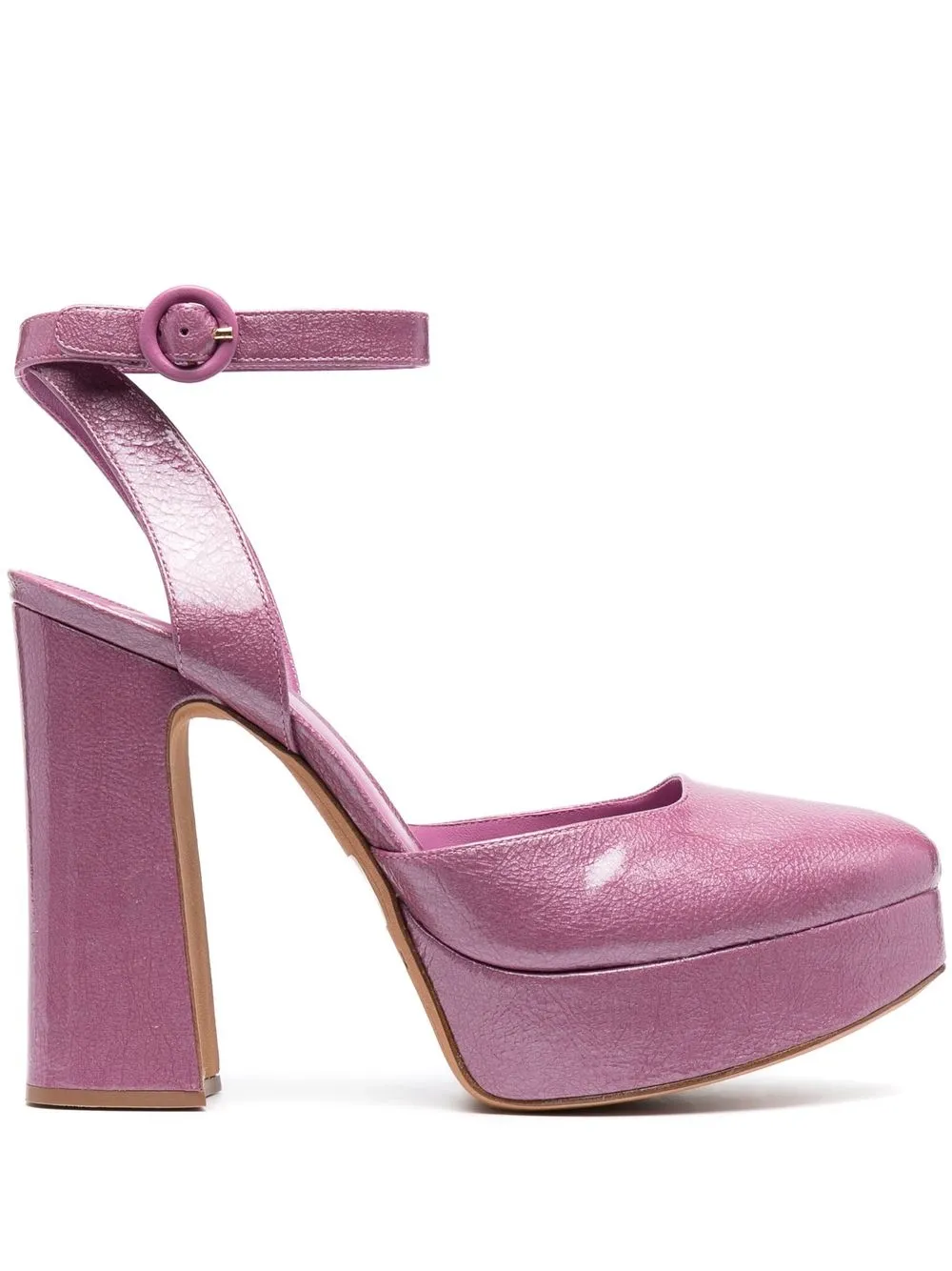 

Alexandre Birman Vita leather platform pumps - Pink