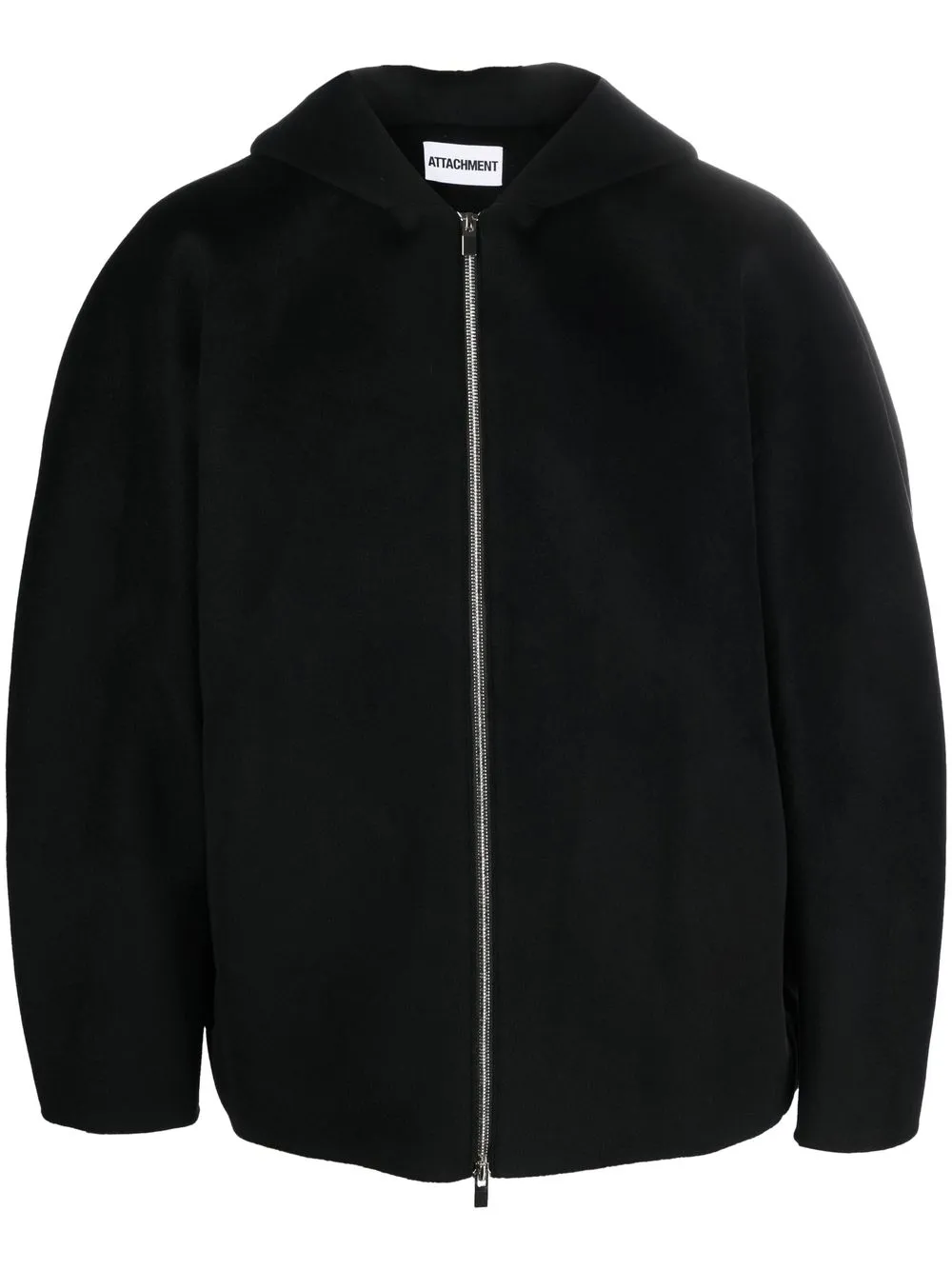 

Attachment zip-up hooded jacket - Black