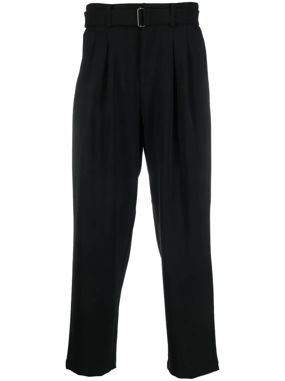 

Attachment belted cropped trousers - Black