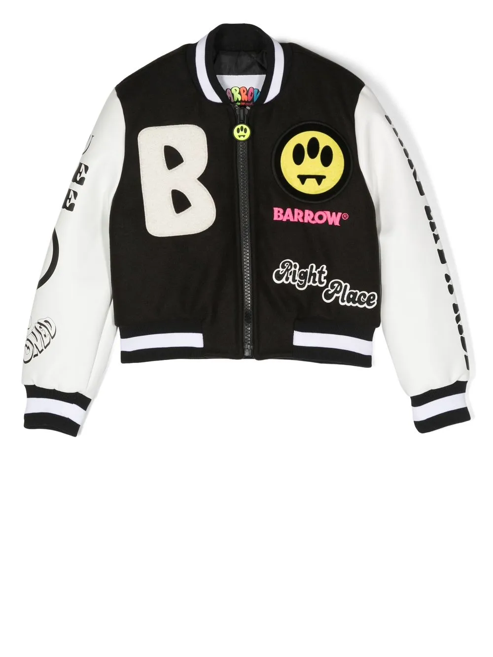 

Barrow kids patch-design sport jacket - Black