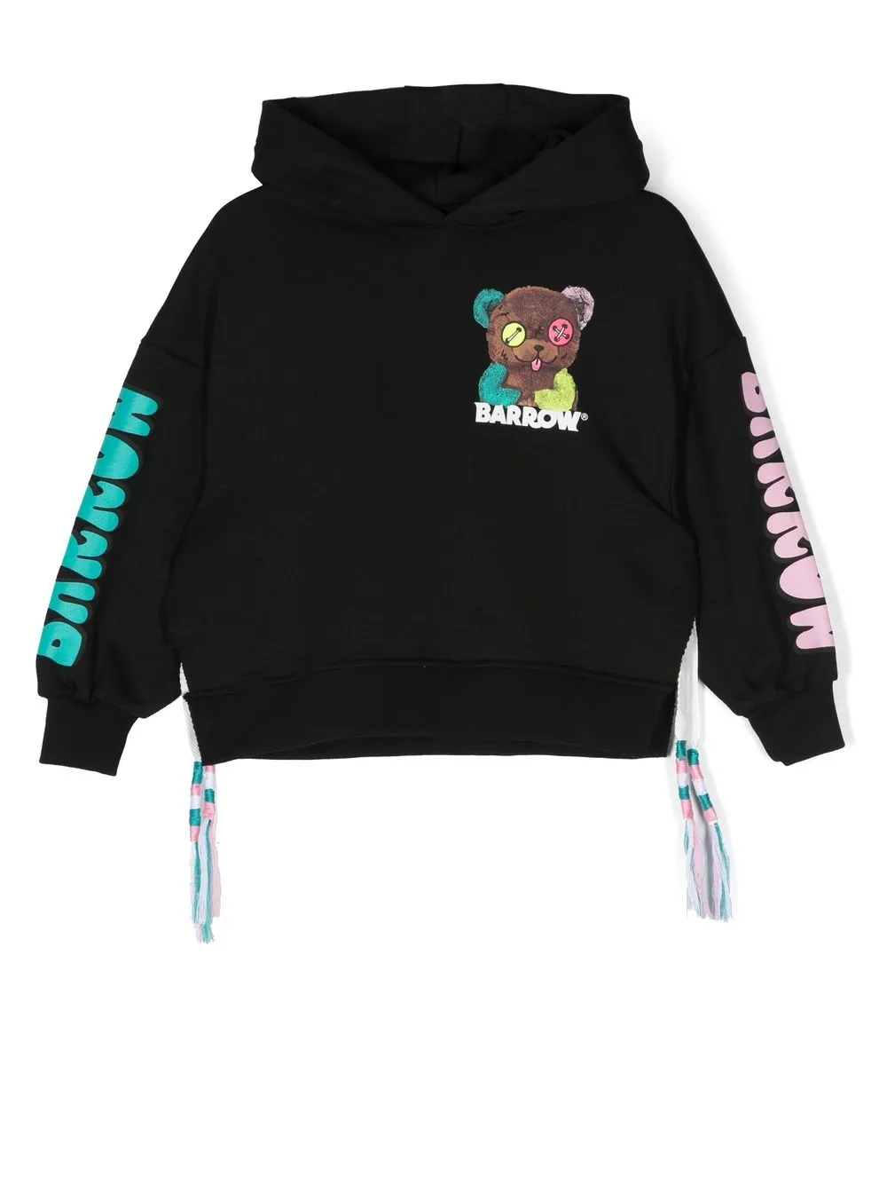 

Barrow kids graphic-print logo-sleeve hoodie - Black