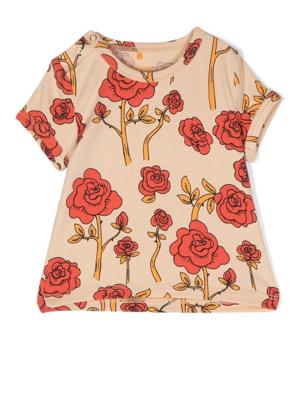 

Mini Rodini floral-print organic cotton T-shirt - Red