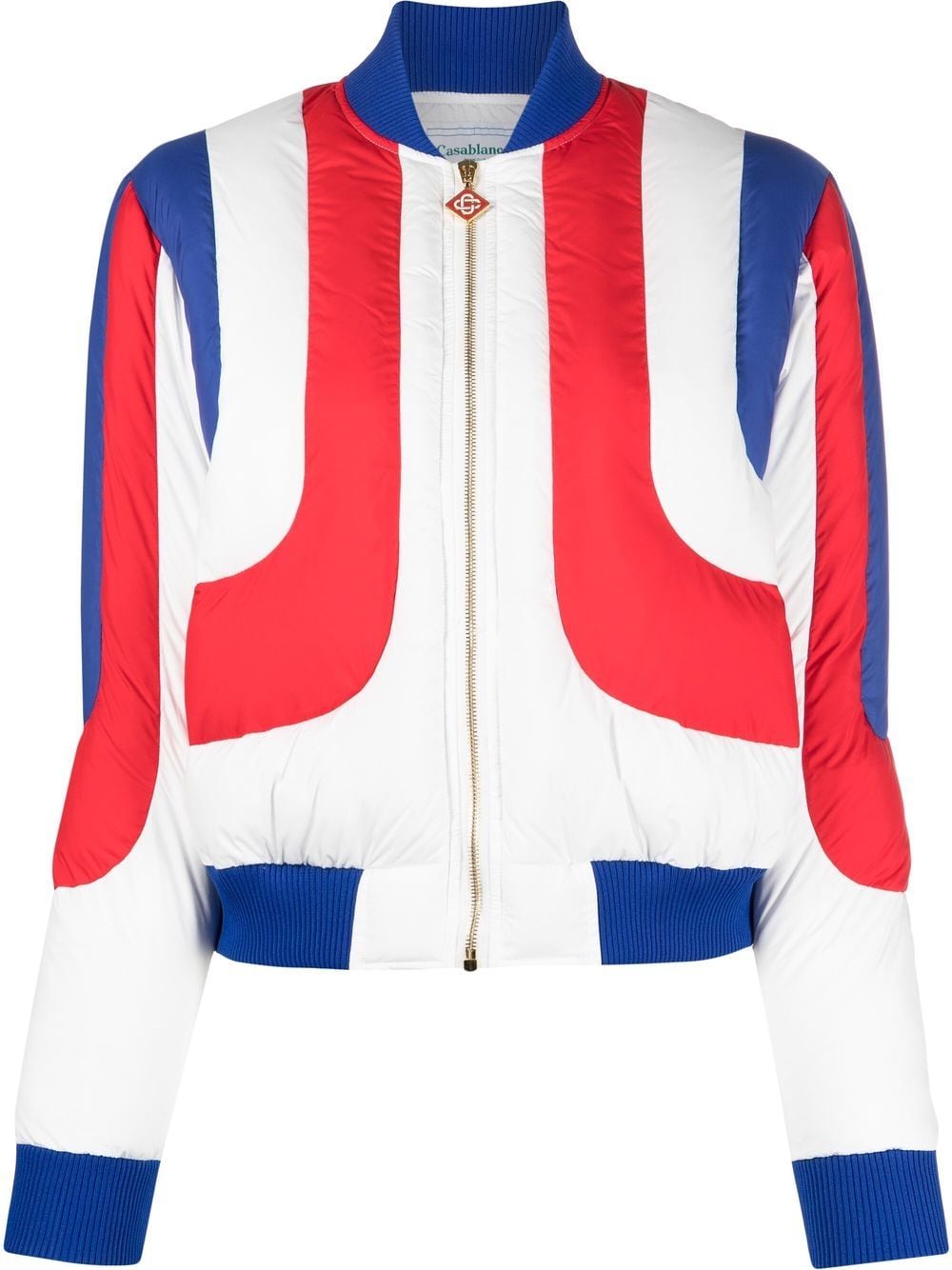 Casablanca zip-fastening padded jacket - White