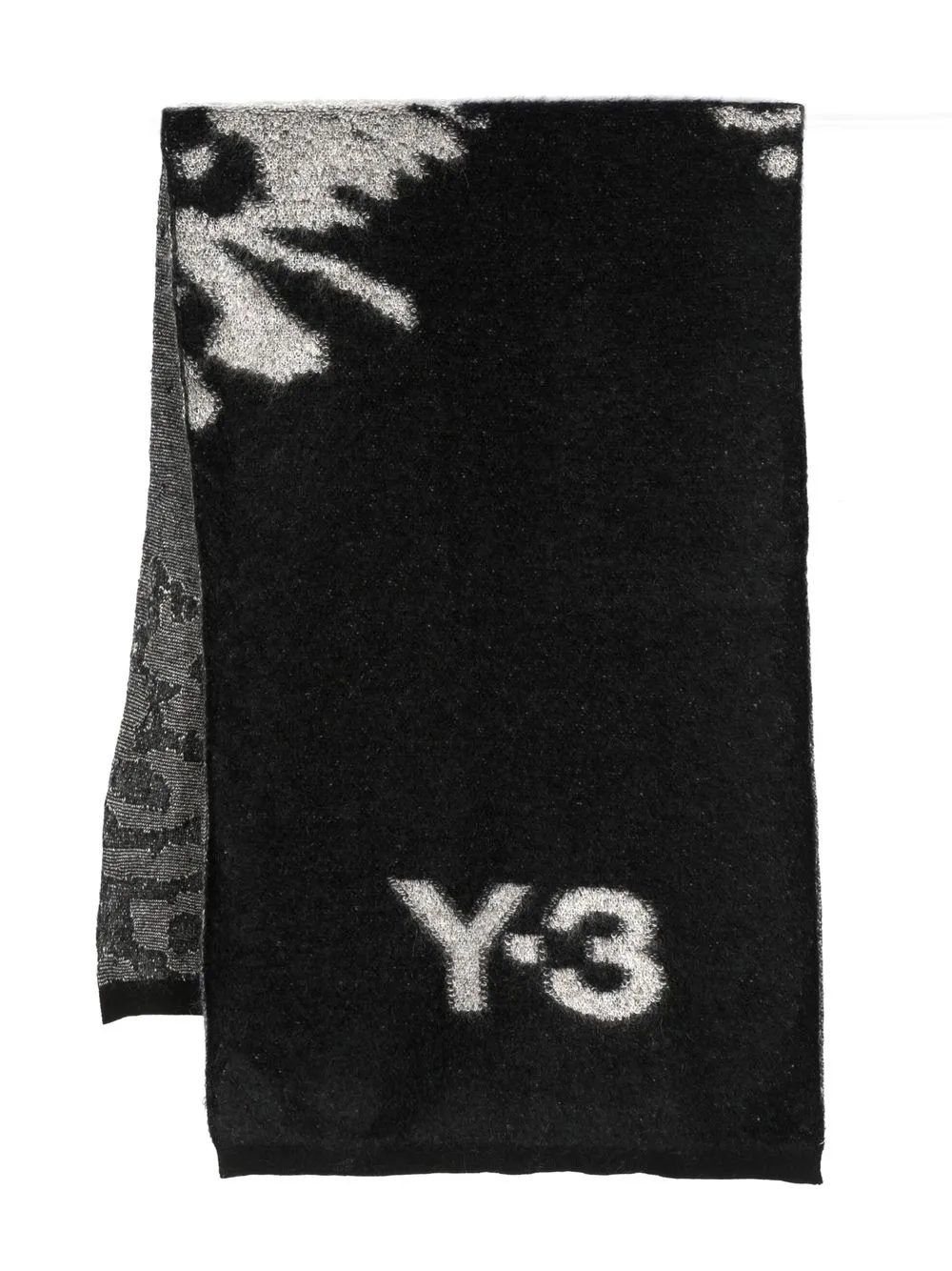 

Y-3 bufanda con logo en intarsia - Negro